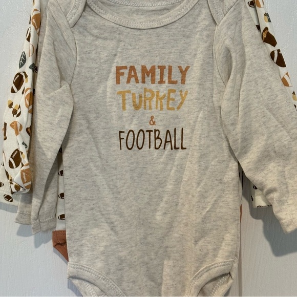 Chickpea 3 Pack Baby Football & Holiday Bodysuits Size 6-9 Months New With Tags - Picture 3 of 10